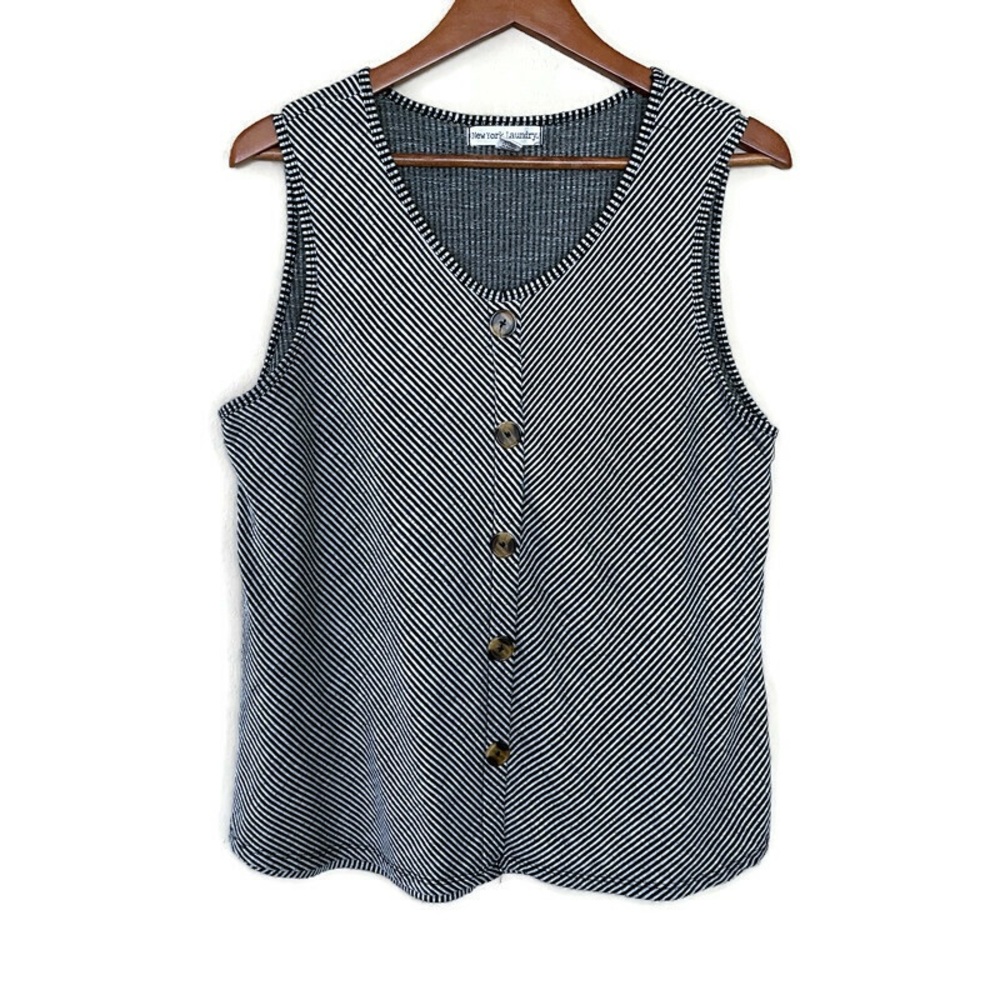 New York Laundry Striped Sleeveless Vest Top